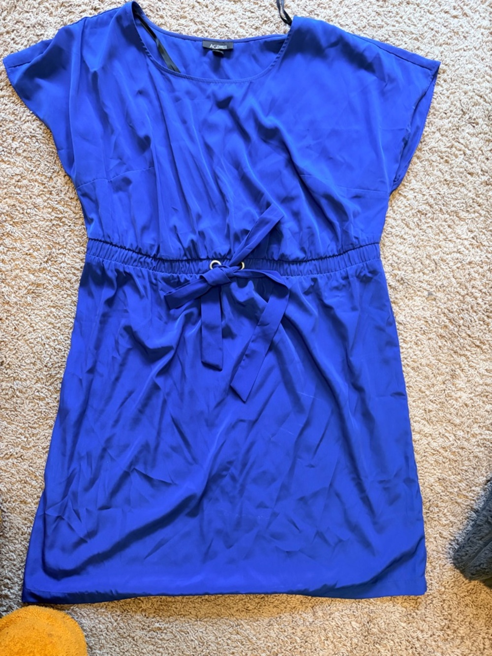 Royal Blue Belted Short Sleeve Dress romper